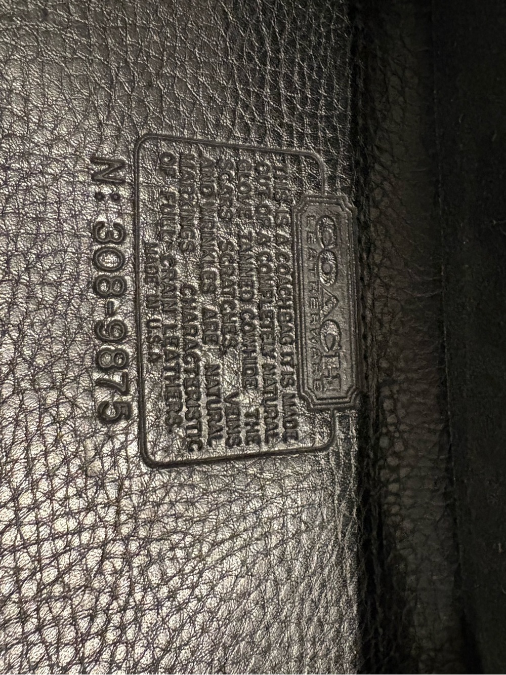 Vintage Coach Black Leather Top-Handle Handbag - Picture 4 of 5